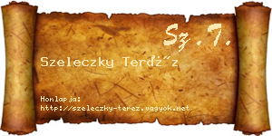Szeleczky Teréz névjegykártya