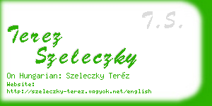 terez szeleczky business card